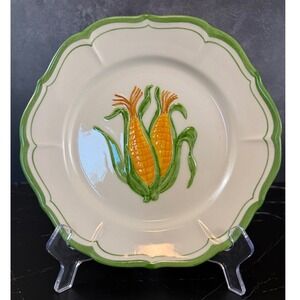 Vintage Metlox California Pottery Harvest 8.25" Salad Plate Ears of Corn